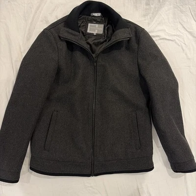 Cardinal Of Canada Mens Charcoal Mock Neck Wool Blend Lined Car Coat M - Image 1 of 4