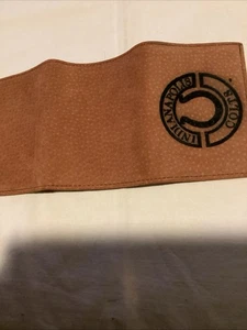 Indianapolis Colts braune Lederbrieftasche, dreifach faltbar, geprägte Lasergravur - Bild 1 von 4