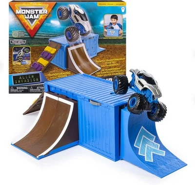 Transforming Playset with 1:64 Scale Die-Cast Truck and Ramps for Kids - Image 1 of 4