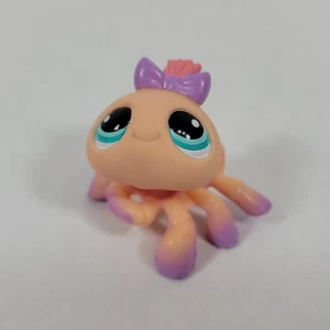 Authentisch 2007 Littlest Pet Shop pfirsich lila Spinne türkisfarbene Augen LPS 1078 Hasbro - Bild 1 von 11