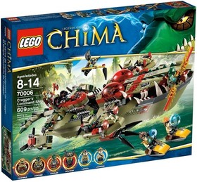 Lego Cragger's Command Ship 70006 Legends of Chima 100% Complete Set Crocodiles
