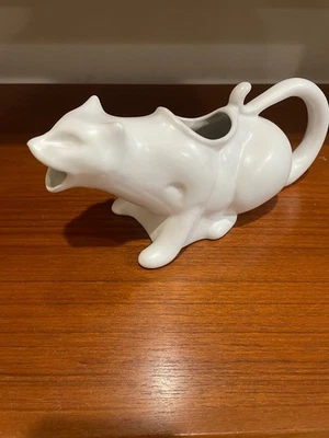 Puking Kitty Cat Gravy Season. White Sauce Creamer Gravy Boat 12 oz - Image 1 of 4