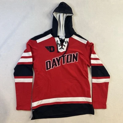 Moletom com capuz Champion Dayton Flyers jersey de bolso tamanho M vermelho branco preto - Imagem 1 de 4