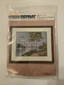 BERNAT BIRCH LAKE H04500 Counted Half CROSSTITCH NEEDLEPOINT KIT New & Sealed - Picture 1 of 5