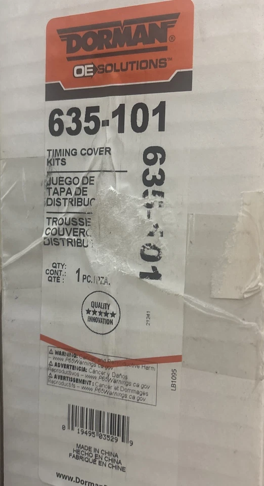 Cubierta de distribución del motor Dorman 635-101 para modelos seleccionados de Ford Lincoln Mercury 68-97 Foto 1 de 3