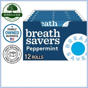 Rollos de mentas de aliento sin azúcar de menta 24 unidades a granel comodidad de aliento fresco - Imagen 1 de 2