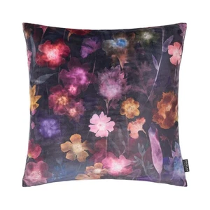 Proflax Kissenhülle Kissenbezug Samt Violett Blumen 45x45 cm 60x60 cm - Bild 1 von 2
