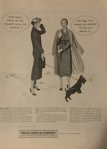 1956 Parke Davis & Co Pharmazeutischer DRUCK ANZEIGE Talk To Dr Don't Be Shy Vintage 1950er - Bild 1 von 5