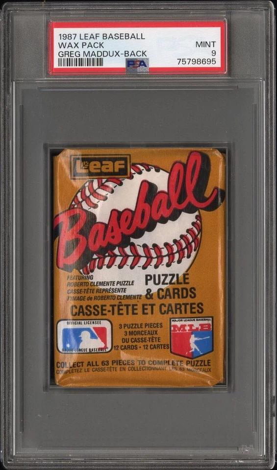 Two 1987 Leaf Baseball Wax Pack - McGwire on Bottom Guaranteed