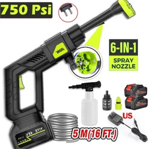 Pistola Spruzzatore Acqua Elettrica Senza Fili Alta Pressione Portatile Autolavatrice Strumento - Foto 1 di 13