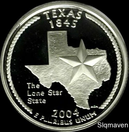 2004 S 90% Silver Texas State Quarter Deep Cameo Gem Proof - Image 1 of 1