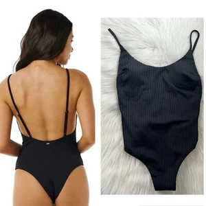 NEW Rip Curl Premium Cheeky Coverage One Piece Swimsuit In Black Size Small - Picture 1 of 5