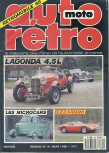 AUTO RETRO n°91 03/1988 BIZZARINI LAGONDA 4.5L Microcars BMW M1 AJS 500 - Bild 1 von 1