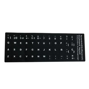 English Keyboard Sticker Letters No Reflection Quality lanz New 10 Black C9Z7 - Afbeelding 1 van 12