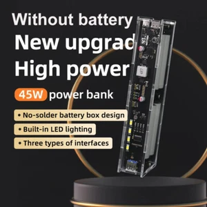 PD45W Two Way Power Bank Case No Welding LED Light Digital Display 21700 18650 - Picture 1 of 19