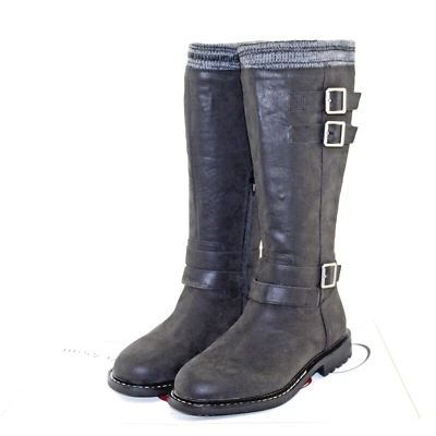 MIA Mujer Rexi Botas de Invierno Hasta la Rodilla Zapato Talla 8 M Negro Imitación Gamuza NUEVO Foto 1 de 4