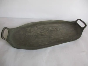 JUGENDSTIL ZINN TABLETT ORIVIT um 1900 ZINNTABLETT FISCHE FISCHPLATTE ZINNPLATTE - Bild 1 von 10