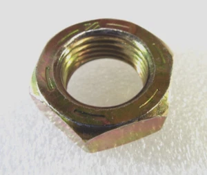 CANTIDAD 2 TUERCA DE ATASCO 3/4-16 RH HEXAGONAL 1" PLANA FINA .426 MITAD Acero Amarillo zinc grado 5 - Imagen 1 de 9