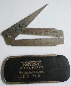 Vincent Screw & Bolt Co Vtg Executive Nut/ Screw Gauge - Picture 1 of 7