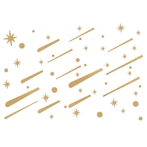 1 Set Mirror Star Wall Stickers, Mirror Brown Acrylic Wall Decals Decoration - Picture 1 of 7