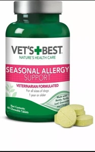 Vet’s Best Seasonal Allergy Support Dog's Supplement (Pack of 60 Chewable... - Picture 1 of 2