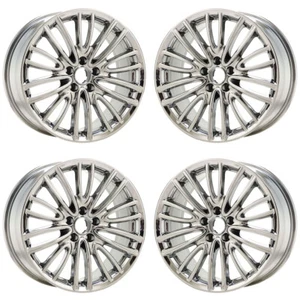 18" Alfa Romeo Giulia Bright Chrome wheels rims Factory OEM set 58160 EXCHANGE - Picture 1 of 8
