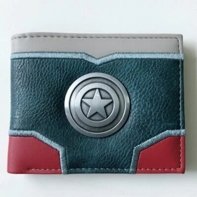CAPTAIN AMERICA Suit Up Metal Logo Shield Unisex BIFOLD WALLET - Image 1 of 4