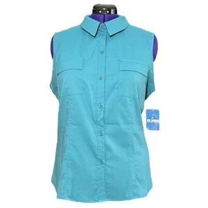 Reel Legends Mariner Vented Sleeveless Top Women’s 1X New - Picture 1 of 8