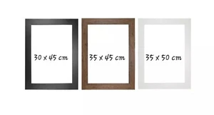 30x45 cm | 35x45 cm | 35x50 cm BLACK Picture Frame OAK WALNUT WHITE PINK BLUE - Picture 1 of 9