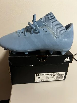 Adidas Nemeziz Messi 18.3 FG J - Azul cinza/azul cinza/cinza cru tamanho 2.5 - Imagem 1 de 3