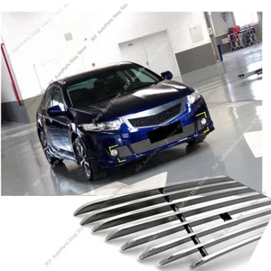 3Pcs Metal Front Bumper Loewr Grille Bezel Trim k For Honda Acura TSX 2009-2010 - Picture 1 of 11