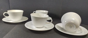 Corelle Livingware White Handle Cups & Saucers Coffee Tea Saucer Set of 4 VTG80s - Picture 1 of 10