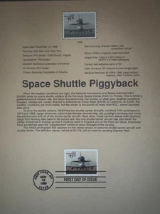 Scott #3262 Space Shuttle Piggyback Souvenir Page with First Day of Issue (1998) - Picture 1 of 1