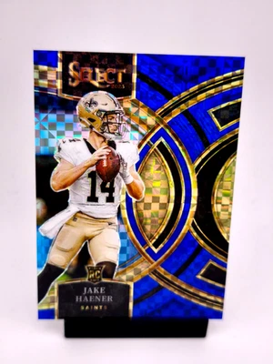 Jake Haener RC /149 BLUE CHECKER 2023 Panini Select NFL New Orleans Saints - Image 1 of 2