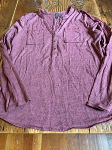 Ibex Women’s 100% Merino Wool Shirt Large Red Tunic - Picture 1 of 11