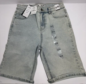 Cotton On Kids Denim Shorts Super Slim Fit Stretch Boys Size 13-14 Light Blue - Picture 1 of 11