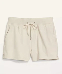 Old Navy Women’s Sz XXL High-Waisted PowerSoft Loose Shorts 3" inseam Tan NWT - Picture 1 of 15