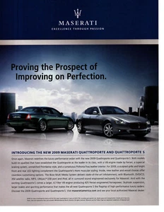 2009 MASERATI QUATTROPORTE ~ GREAT PRINT AD - Picture 1 of 1