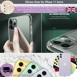 iPhone 11 Pro Max Hülle Klar Stoßfest Silikon Case Gel Case iPhone 11 - Bild 1 von 1