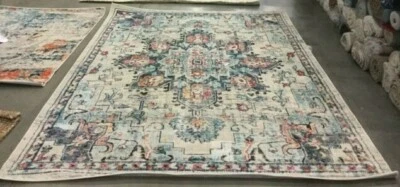 Alfombra Mancha Trasera CREMA/AZUL 8' X 10', Precio Reducido 1172641132 MAD473B-8 Foto 1 de 4