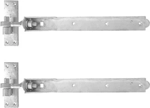 Adjustable Gate Hinges 12" - 36" Hook And Band Galvanised Heavy Duty PAIR - Picture 1 of 4