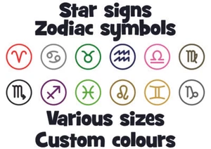 Individual Zodiac, Star Sign, Horoscope, Vinyl Transfer Sticker Decal - Picture 1 of 6