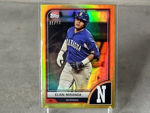 2023 TOPPS WORLD BASEBALL CLASSICO ELIAN MIRANDA ARCOBALENO ORO 31/50 - Foto 1 di 1