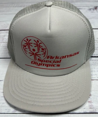 Vtg Arkansas Special Olympics Snapback Ball Cap Gray Mesh Back Baseball Hat - Image 1 of 4