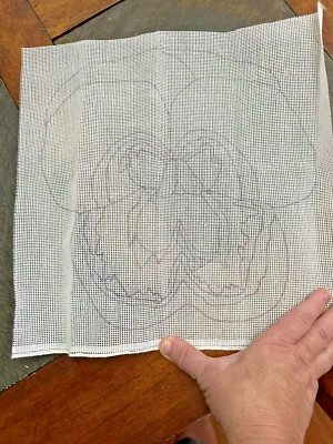 Needlepoint Canvas Pansy Flower 14" x 15"  12HPI - NO COLOR GUIDE OR CHART - Image 1 of 4