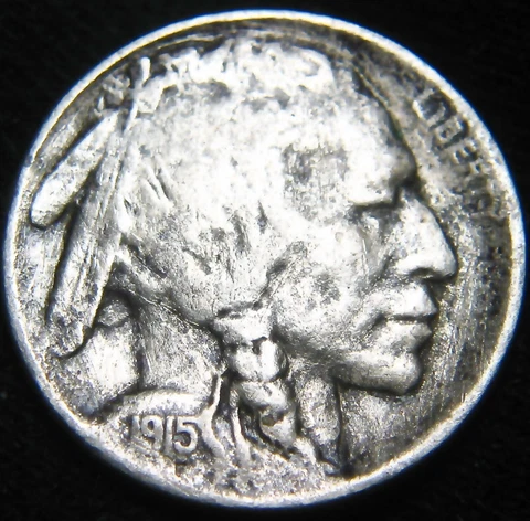 VF+ Detail Tougher Date 1915-D BUFFALO NICKEL -Cleaned & Porous- FREE S&H JN59SJ Cover