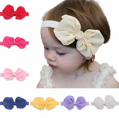 12-Pack Baby Girl Chiffon Flower Bow Headbands – Cute Toddler Hair Band Set - Image 1 of 4