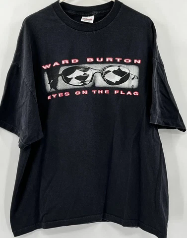 Ward Burton Eyes On The Flag T-Shirt Size XXL NASCAR Caterpillar #22 Cover