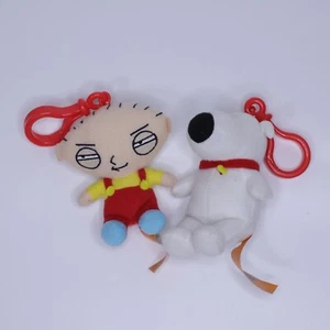 SAMPLE Family Guy Brian & Stewie Backpack Clip Plush | 5" 2012 CWT Collection - Picture 1 of 7