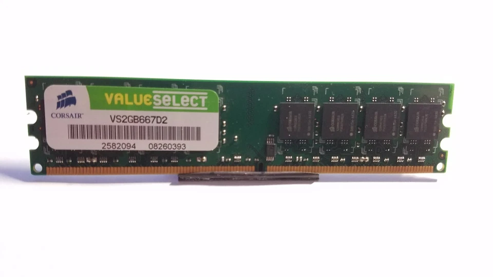 Corsair 2GB PC2-5300 DDR2-667MHz non-ECC Unbuffered CL5 240-Pin DIMM Dual Rank - Image 1 of 1